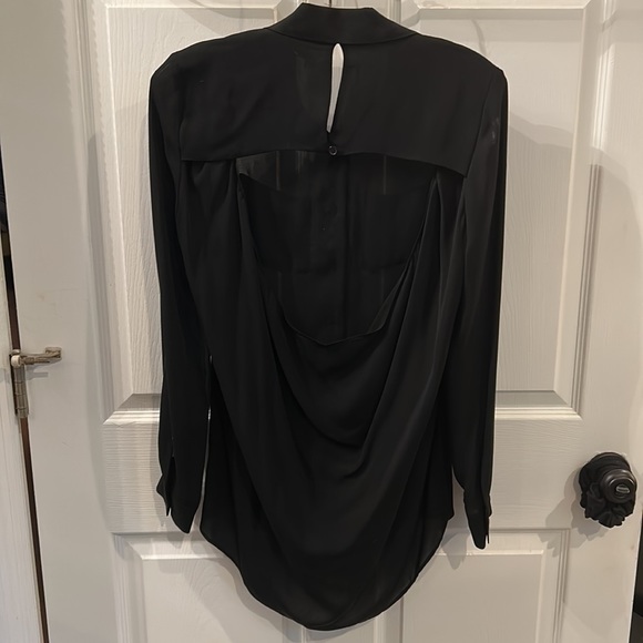 Parker Long Sleeve, Open Back ,Silk Blouse - Picture 3 of 11